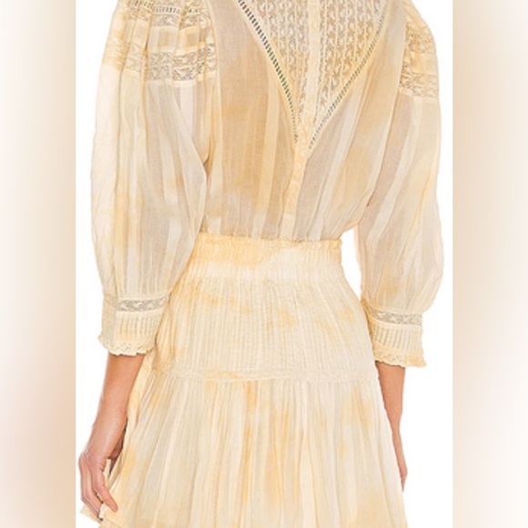 LoveShackFancy Viola Dress in Lemon Drop - Picture 3 of 8